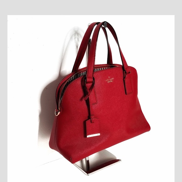 kate spade Handbags - Kate Spade Bag Dome Satchel Red Detachable Shoulder Strap Medium Crossbody Strap
